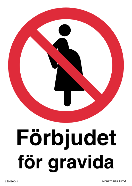 Skylten Förbjudet för gravida