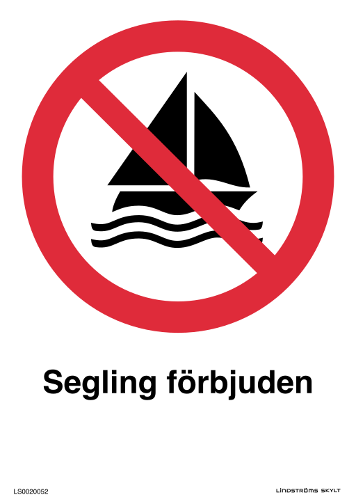 Skylten Segling förbjuden