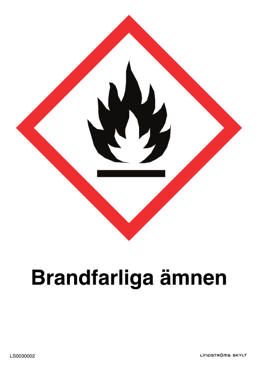 Skylten Brandfarliga ämnen