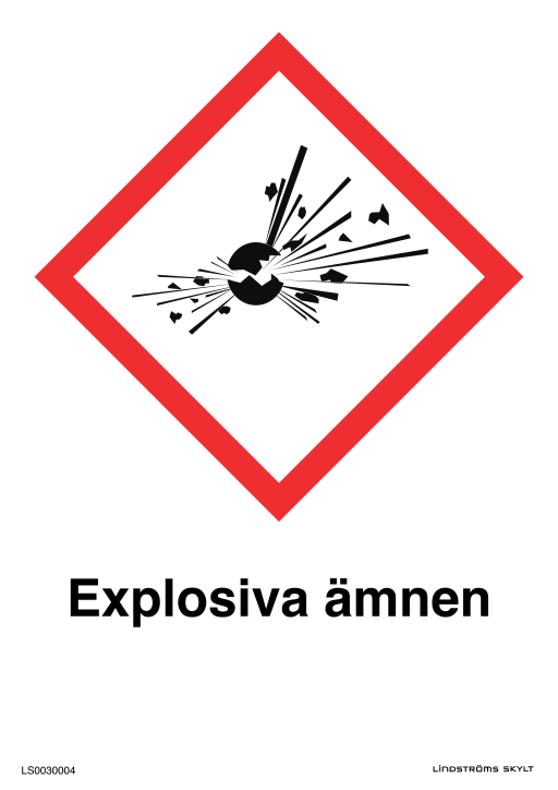 Skylten Explosiva ämnen