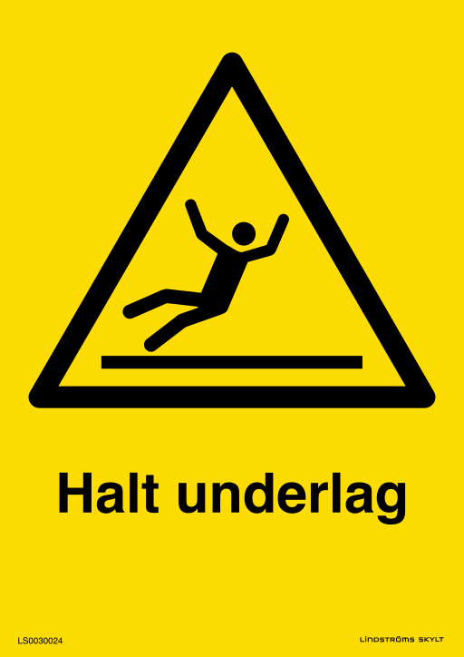 Skylten Halt underlag