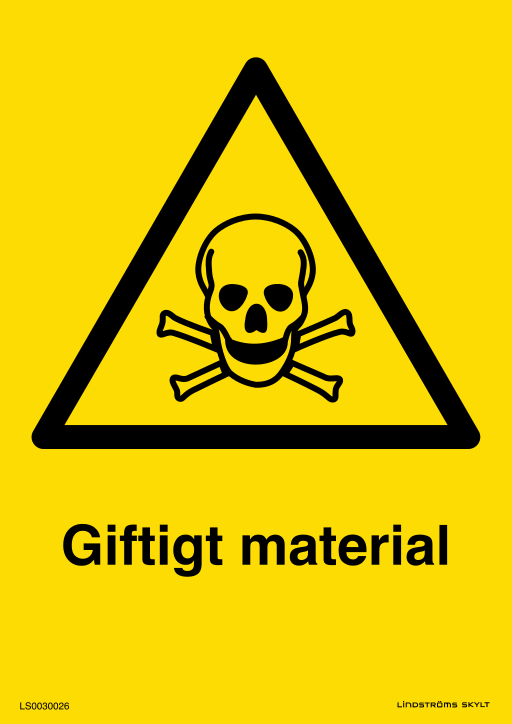 Skylten Giftigt material