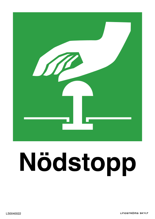 Skylten Nödstopp