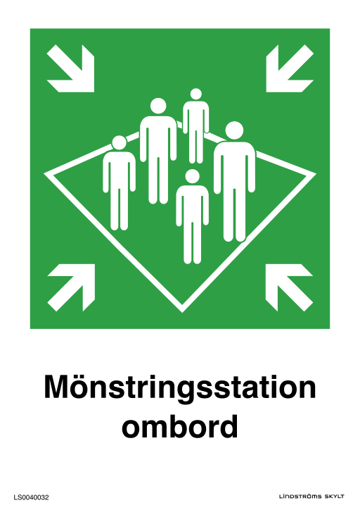 Skylten Mönstringsstation ombord