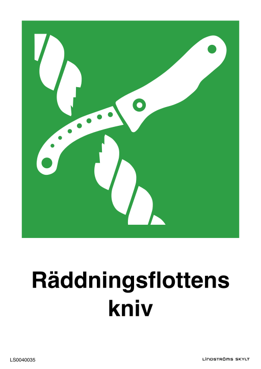 Skylten Räddningsflottens kniv