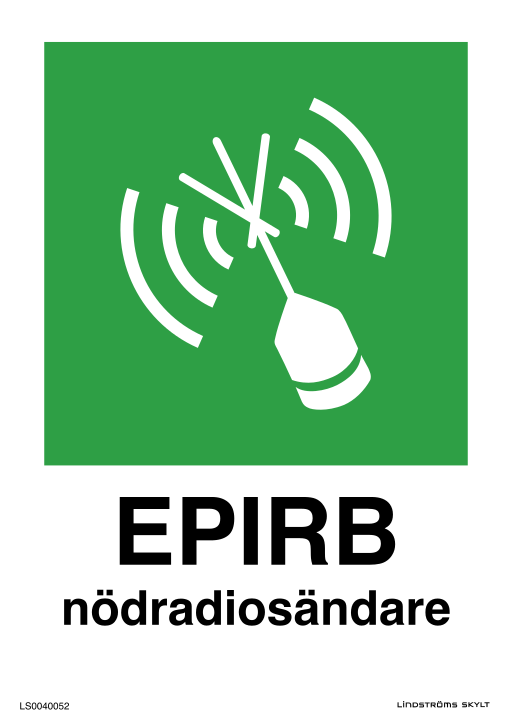 Skylten EPIRB nödradiosändare