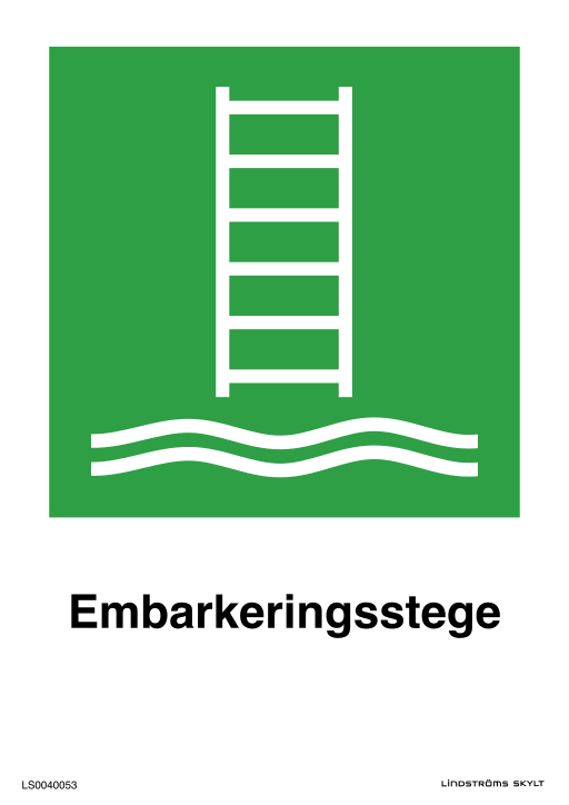 Skylten Embarkeringsstege