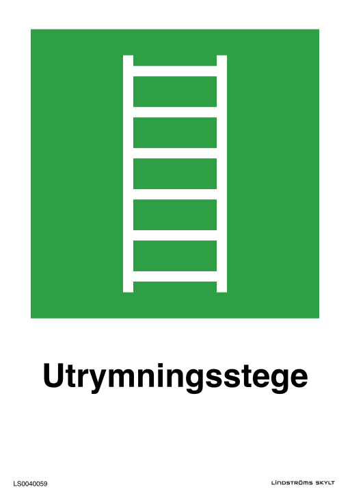 Skylten Utrymningsstege
