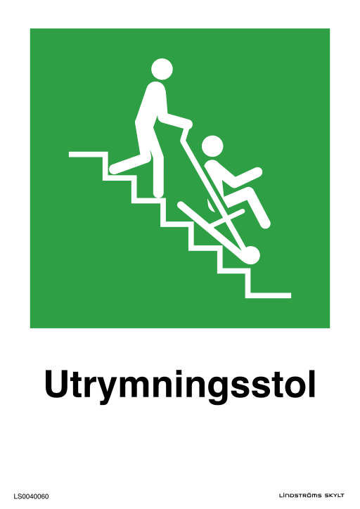 Skylten Utrymningsstol
