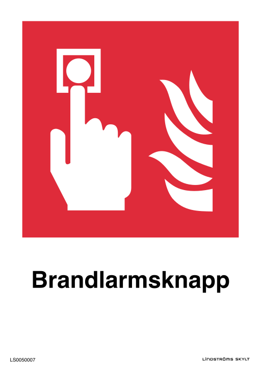 Skylten Brandlarmsknapp