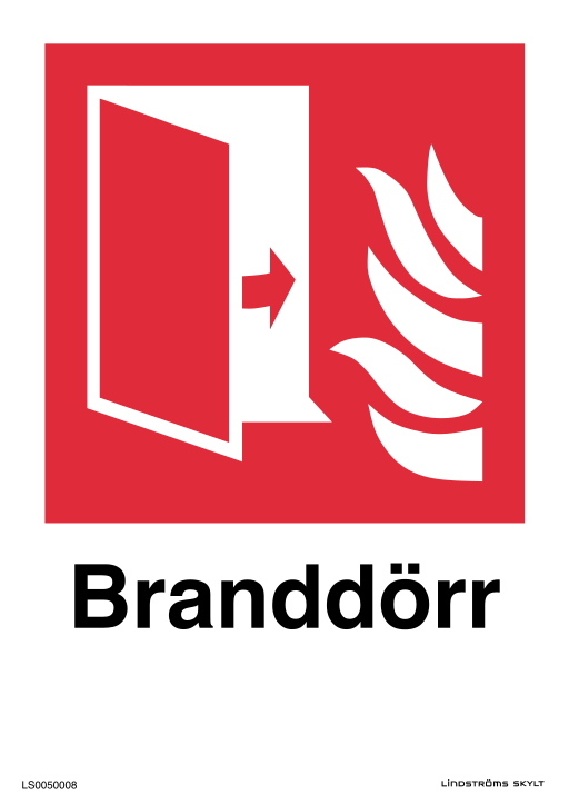 Skylten Branddörr