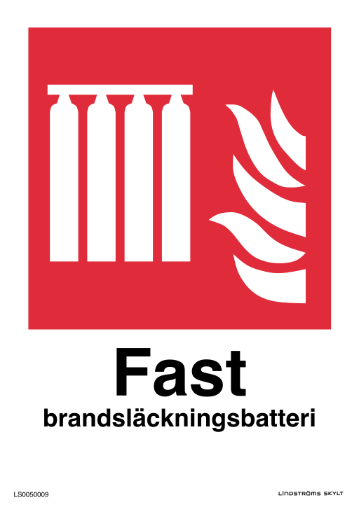 Skylten Fast brandsläckningsbatteri