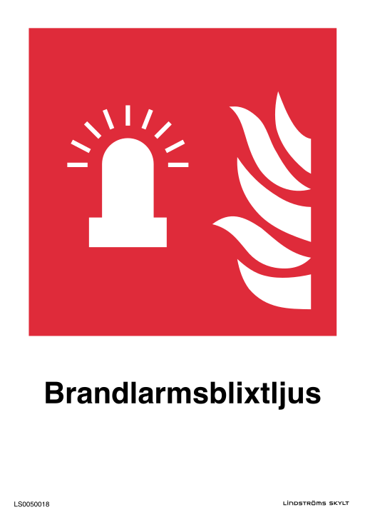 Skylten Brandlarmsblixtljus